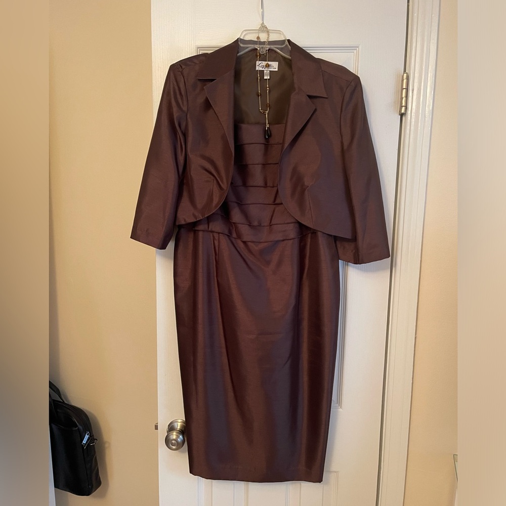 Plum wedding guest dress, size 14